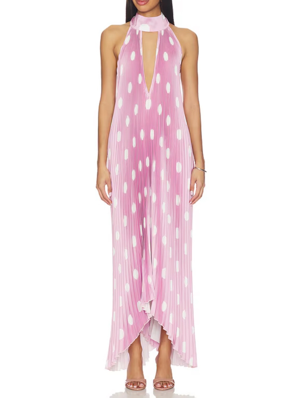 L’idee Opera Gown Pink Polka Dot